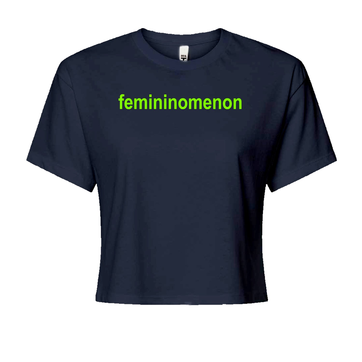 Femininomenon Female Empowerment Cropped T-Shirt Navy Blue