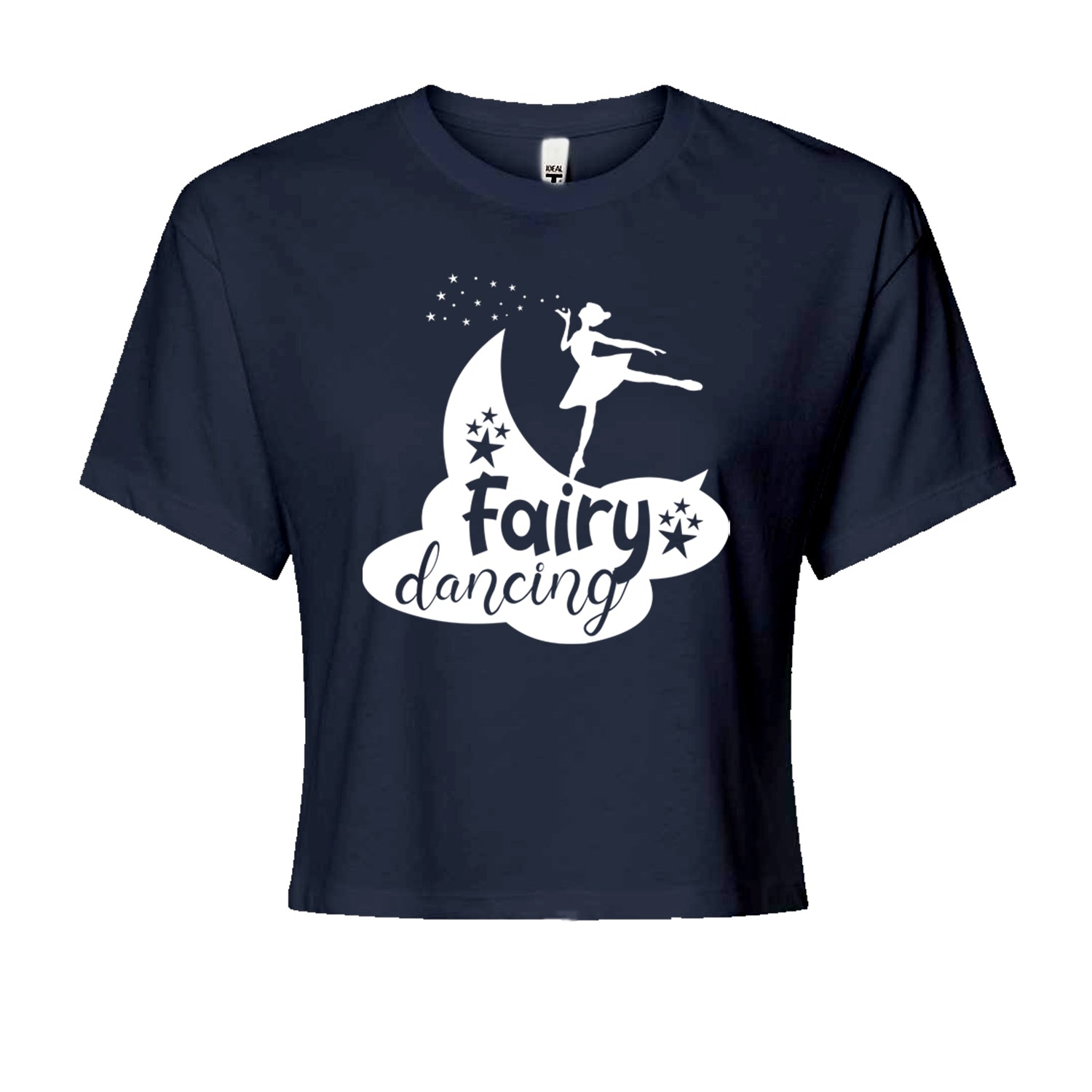 Fairy Dancing Cropped T-Shirt Navy Blue