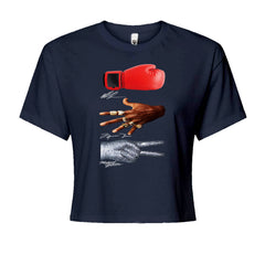 Tyson Jordan Jackson Iconic Michaels Cropped T-Shirt Navy Blue
