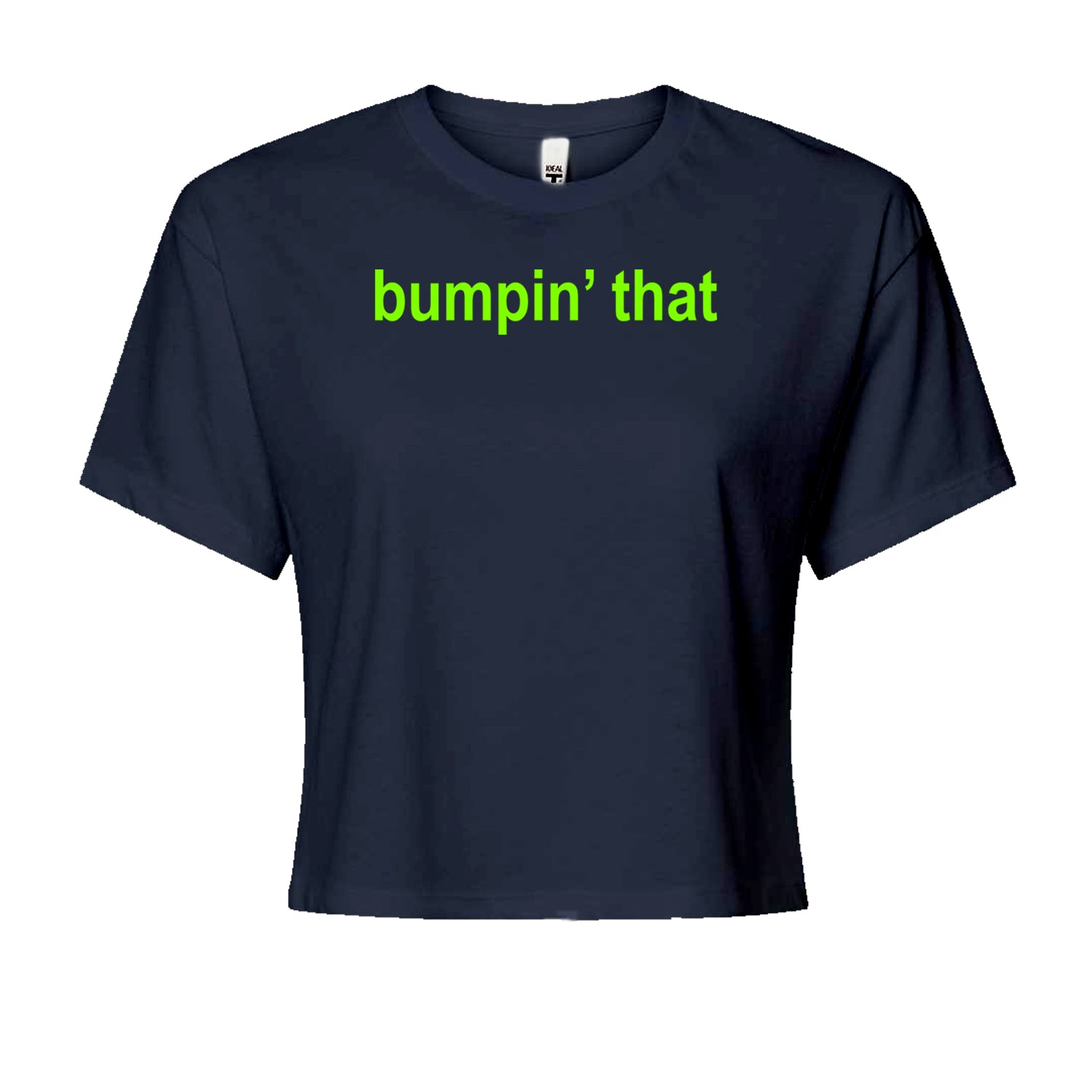 Bumpin' That Brat MusicCropped T-Shirt Navy Blue