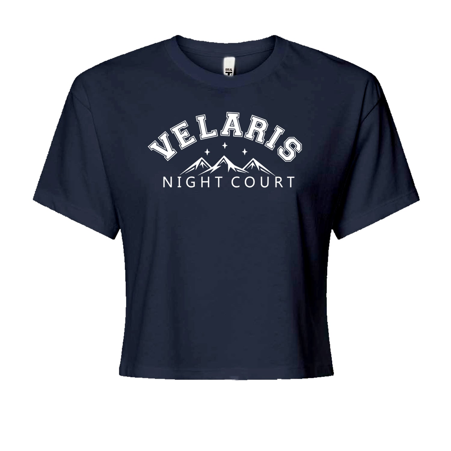 Velaris Night Court Squad Starfall Cropped T-Shirt Navy Blue