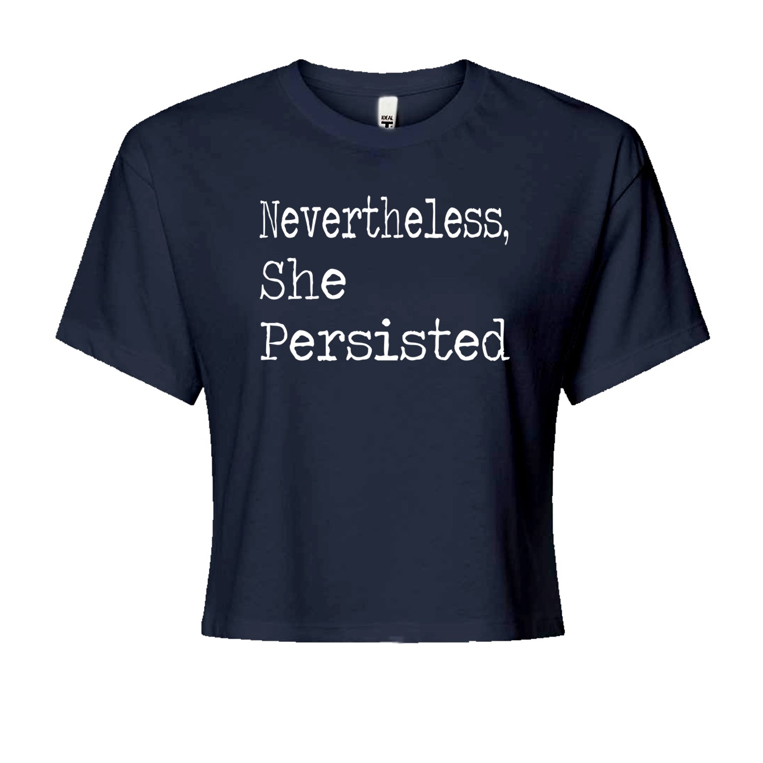 Nevertheless, She Persisted  Cropped T-Shirt Navy Blue