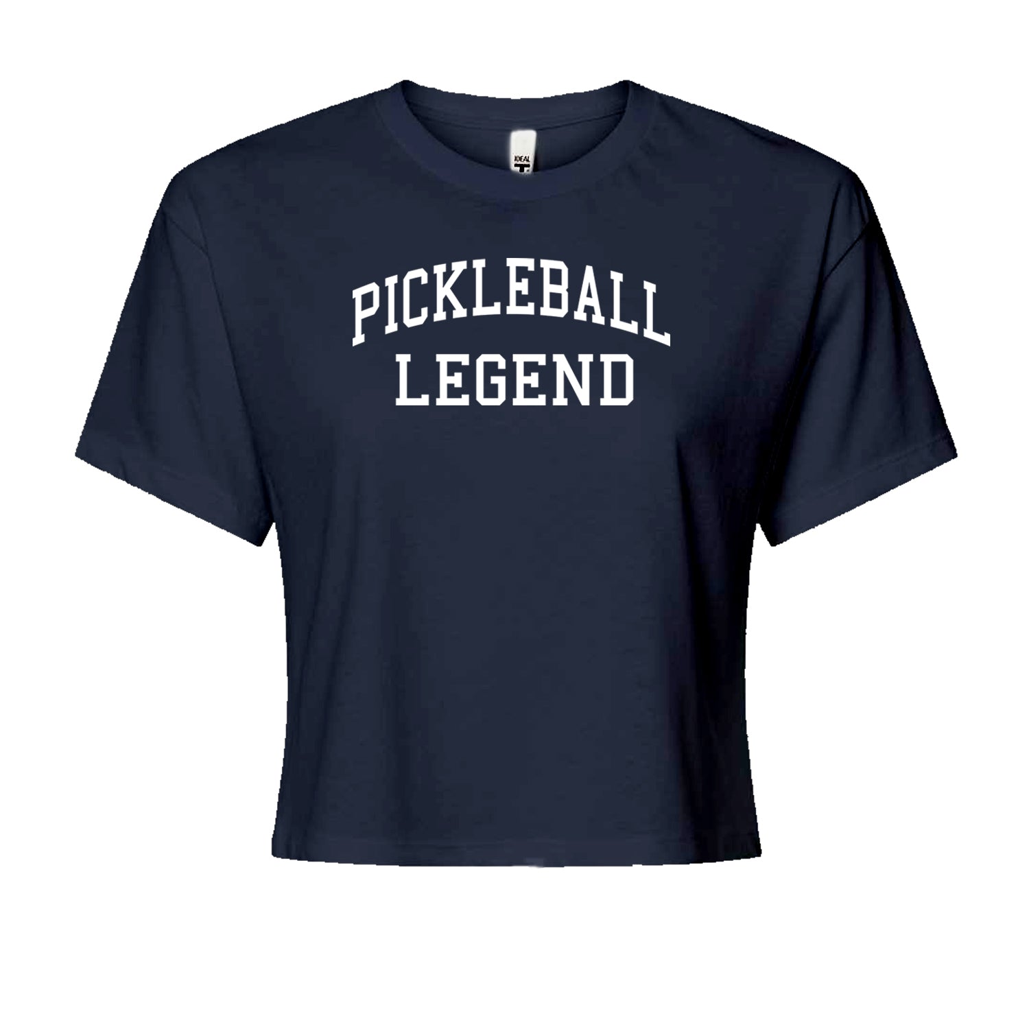 Pickleball Legend Dink Champion Cropped T-Shirt Navy Blue