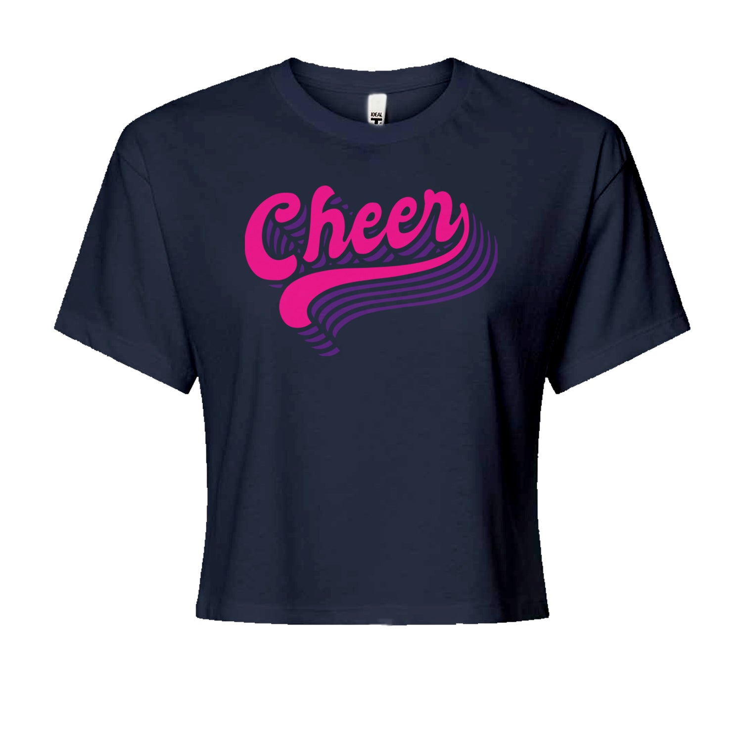 Cheer Pride Cropped T-Shirt Navy Blue