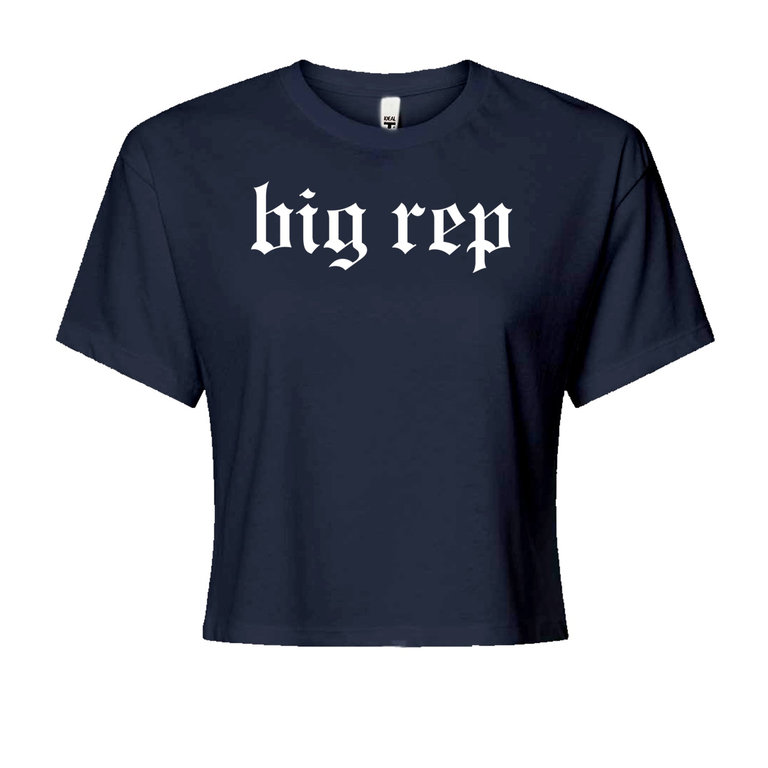 Big Rep Reputation Music Lover Gift Fan Favorite Cropped T-Shirt Navy Blue