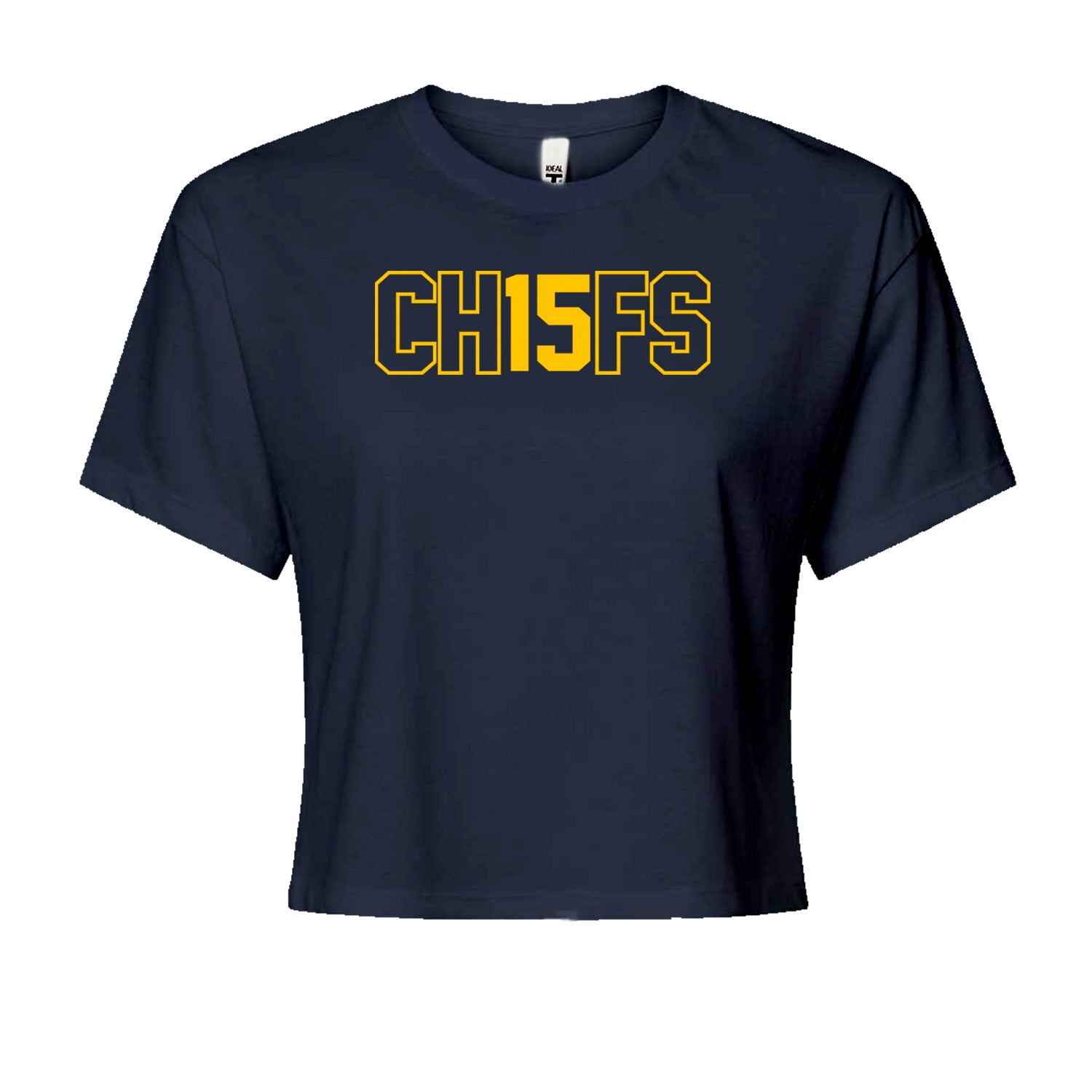 Ch15fs Chief 15 Shirt Cropped T-Shirt Navy Blue