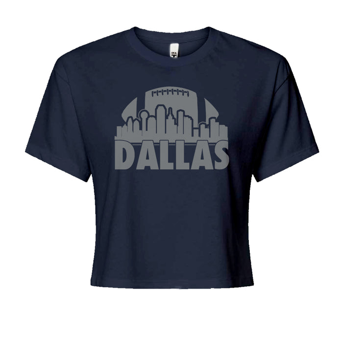 Dallas Texas Skyline Cropped T-Shirt