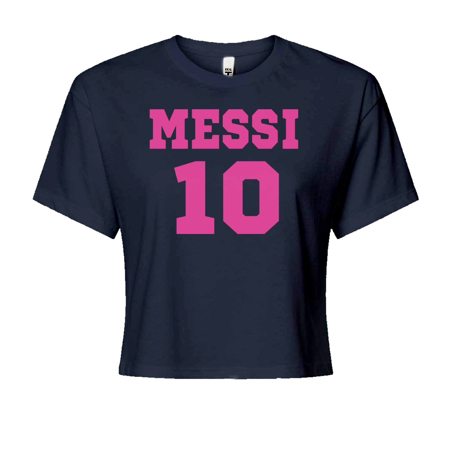 Messi World Soccer Futbol Messiami Cropped T-Shirt Navy Blue