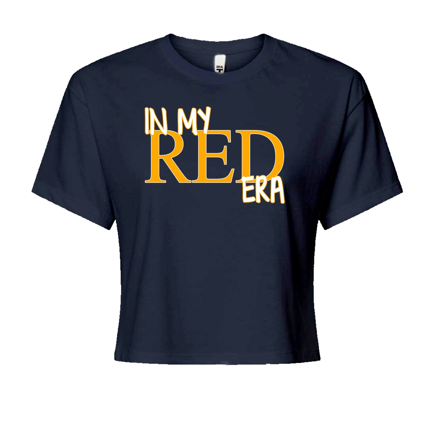 In My Red Era Kansas City Cropped T-Shirt Navy Blue