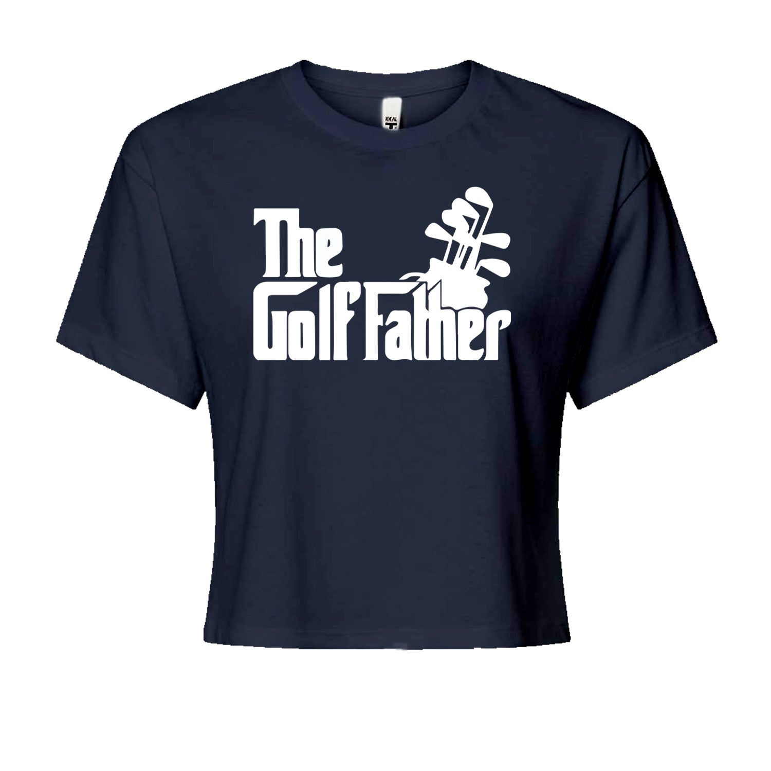 The Golf Father Golfing Dad  Cropped T-Shirt Navy Blue