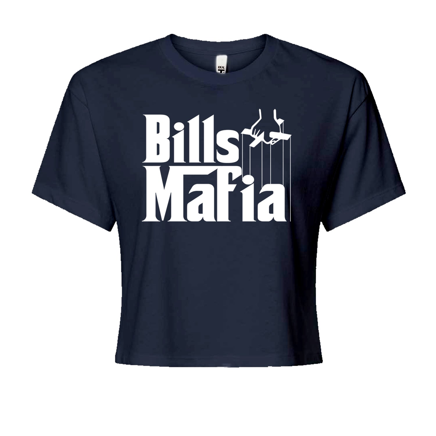 Mafia Bills Mafia Godfather Cropped T-Shirt Navy Blue