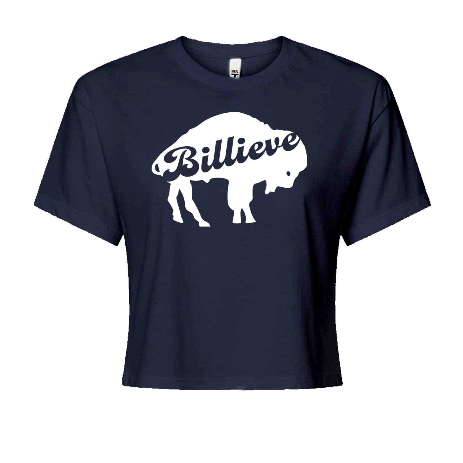 Billieve Bills Mafia Cropped T-Shirt Navy Blue