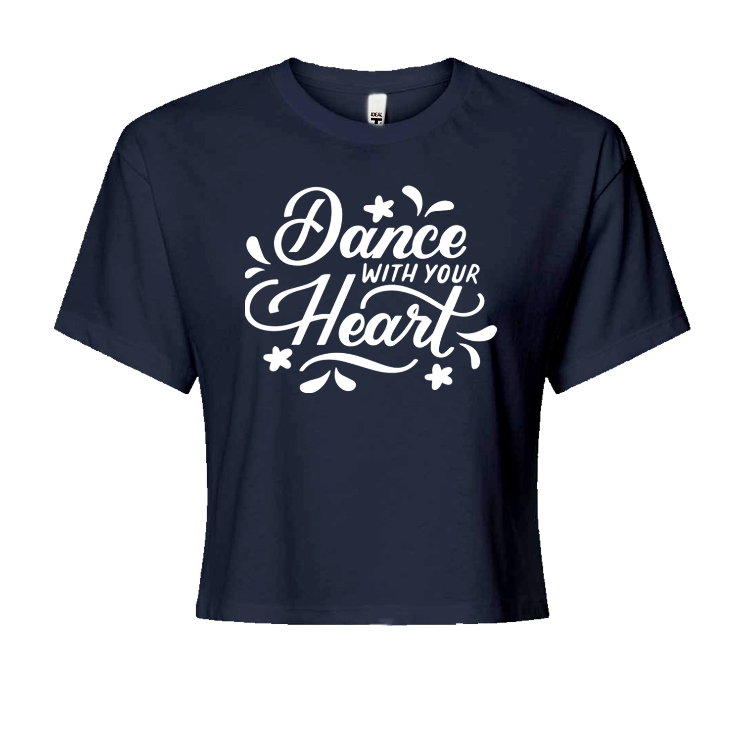 Dance With Your Heart Cropped T-Shirt Navy Blue