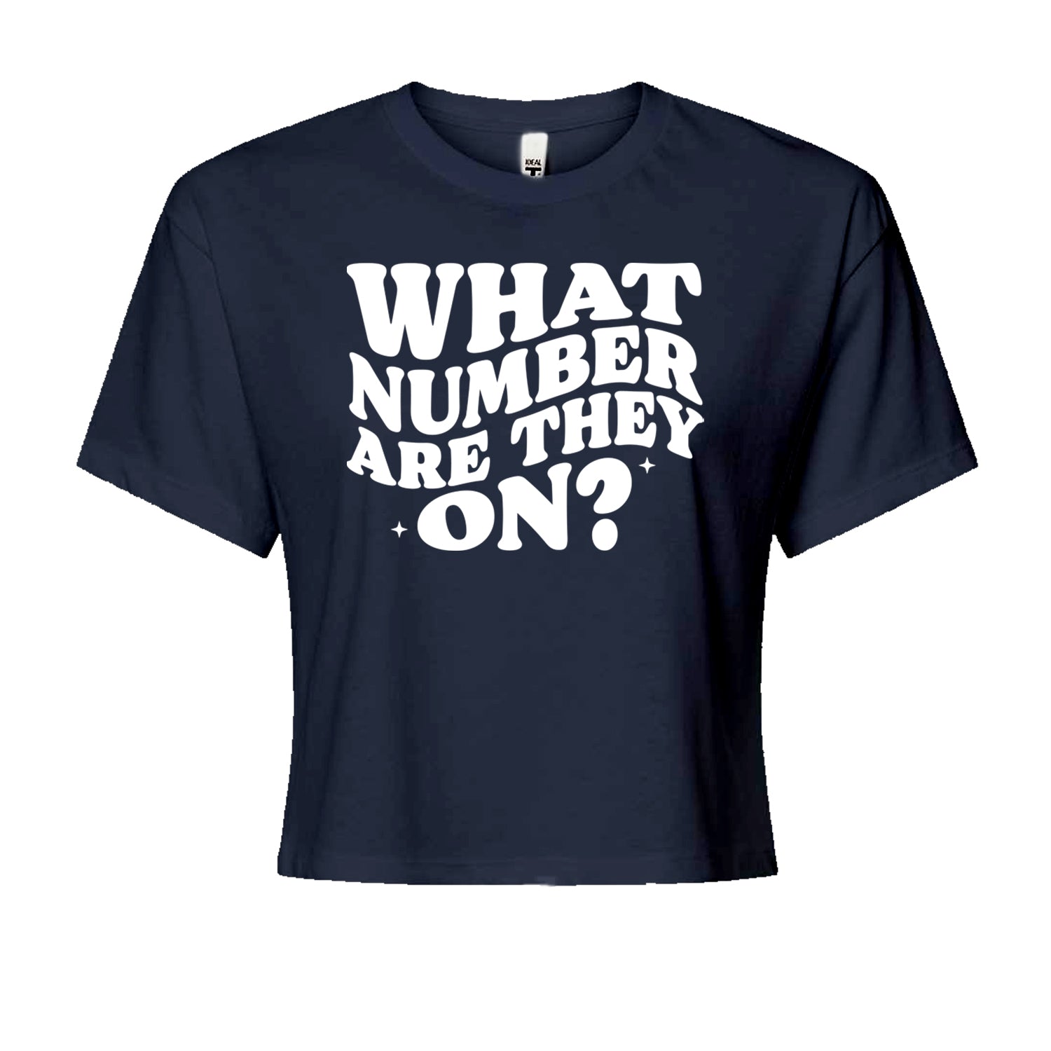 What Number Are They On Dance Cropped T-Shirt Navy Blue