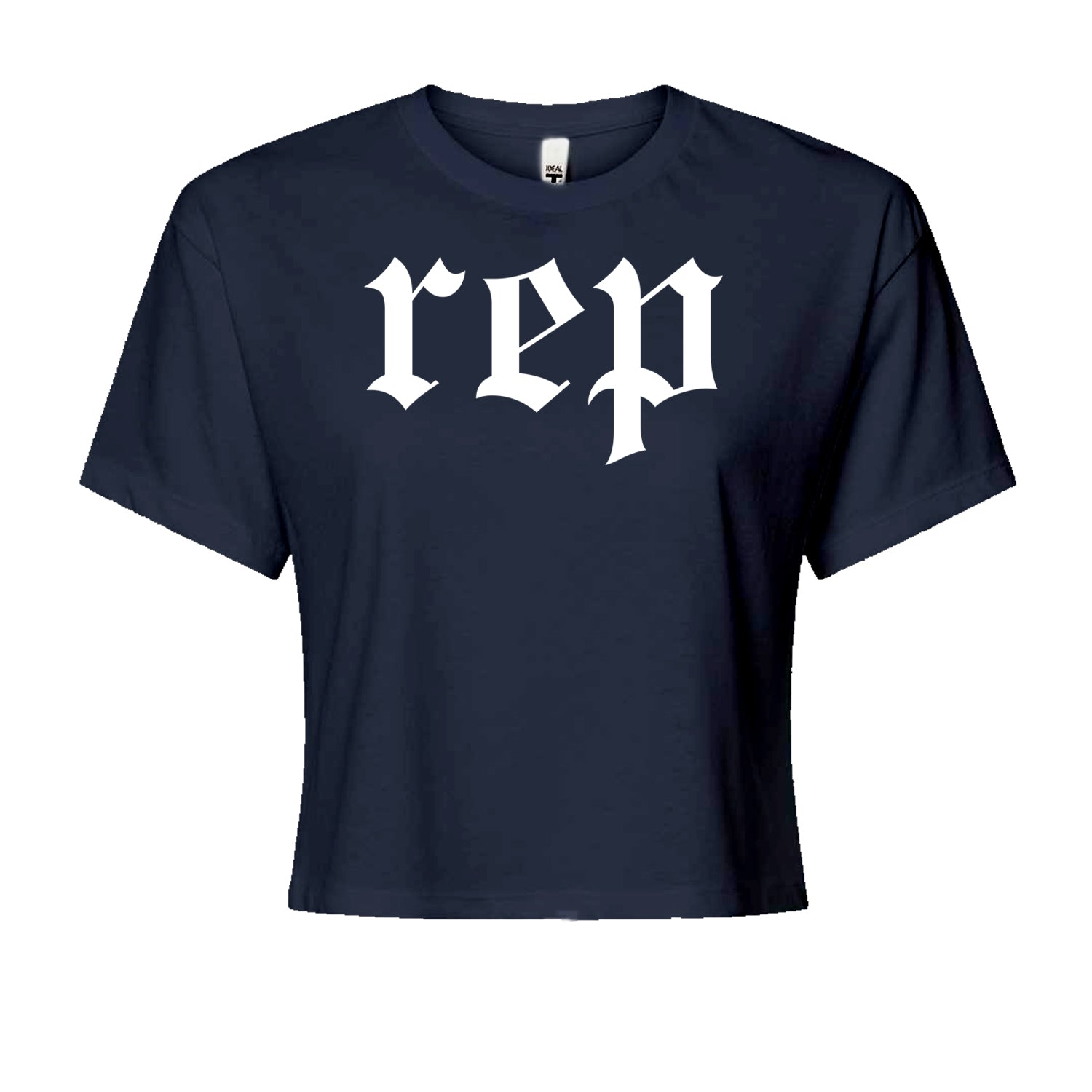 REP Reputation Eras Music Lover Gift Fan Favorite Cropped T-Shirt Navy Blue