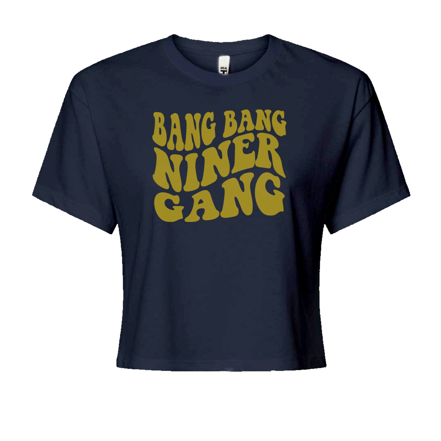 WAVE Bang Bang Nin-r Gang San Francisco Cropped T-Shirt Navy Blue