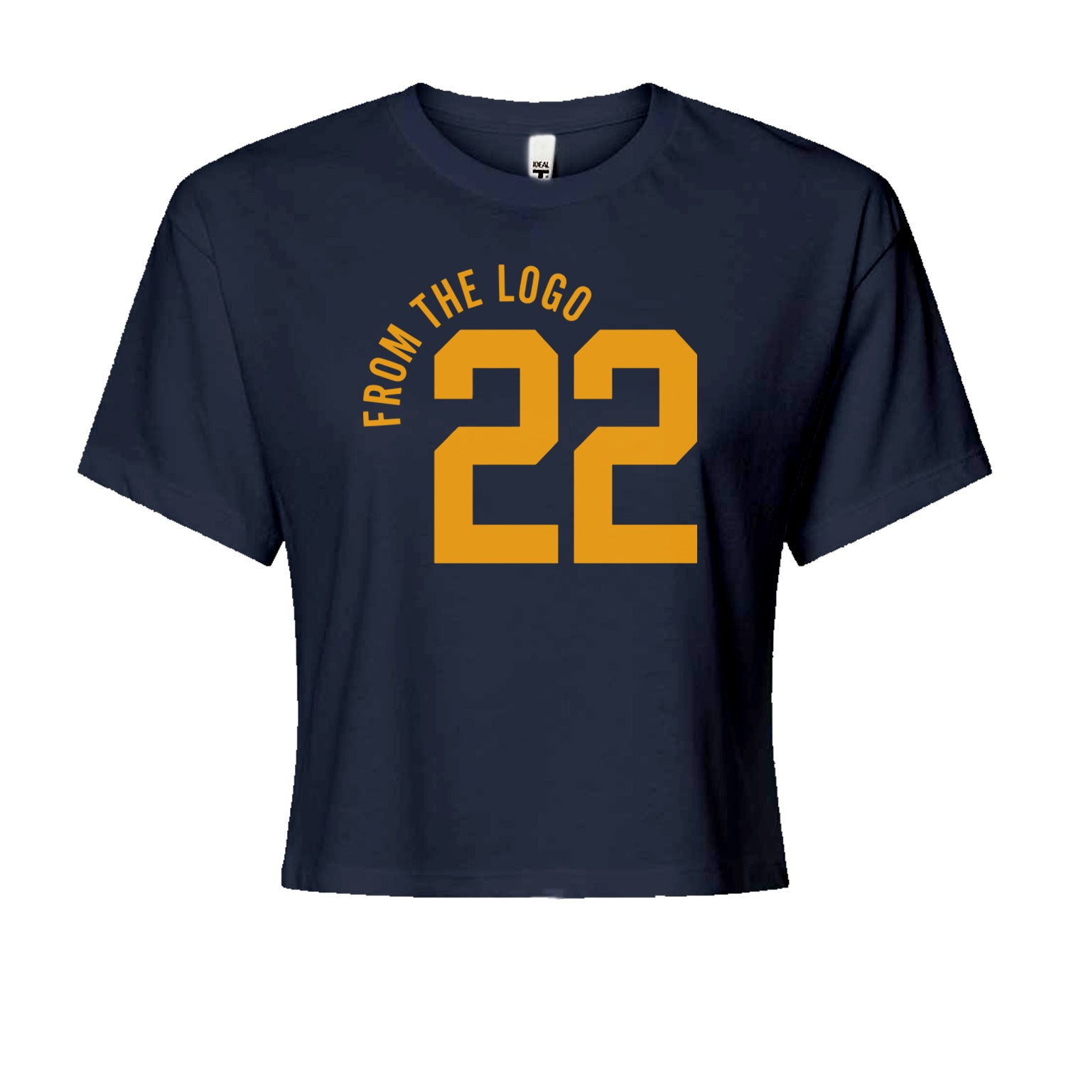 From The Logo #22 Basketball Cropped T-Shirt Navy Blue