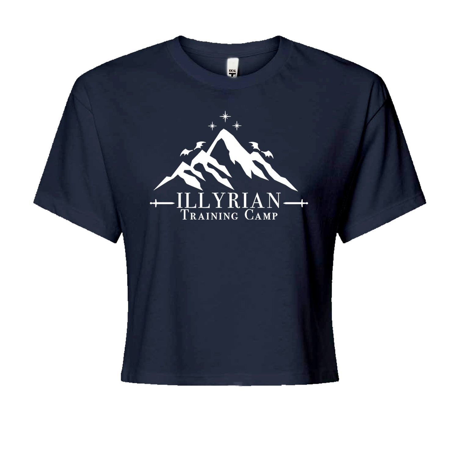 Illyrian Training Camp Night Court Cropped T-Shirt Navy Blue