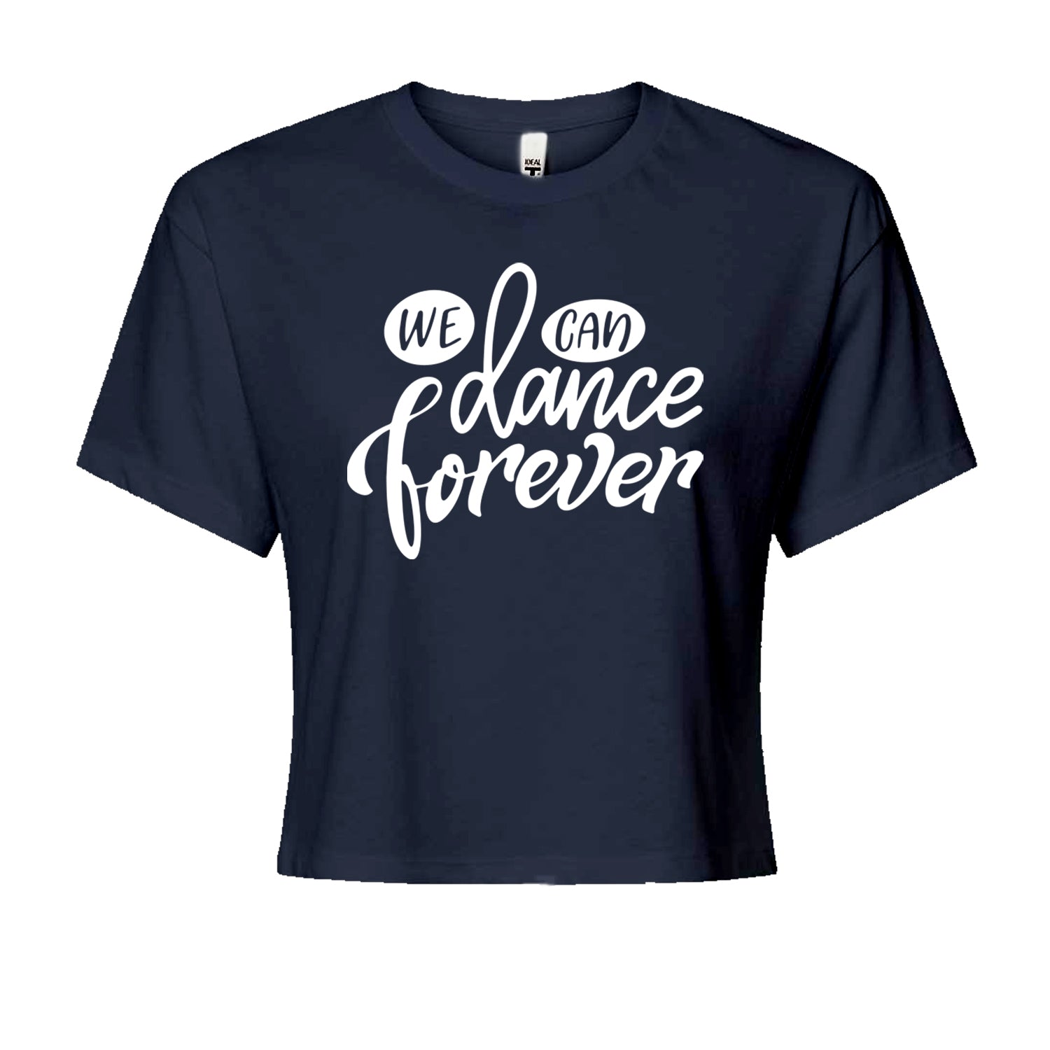 We Can Dance Forever Cropped T-Shirt Navy Blue