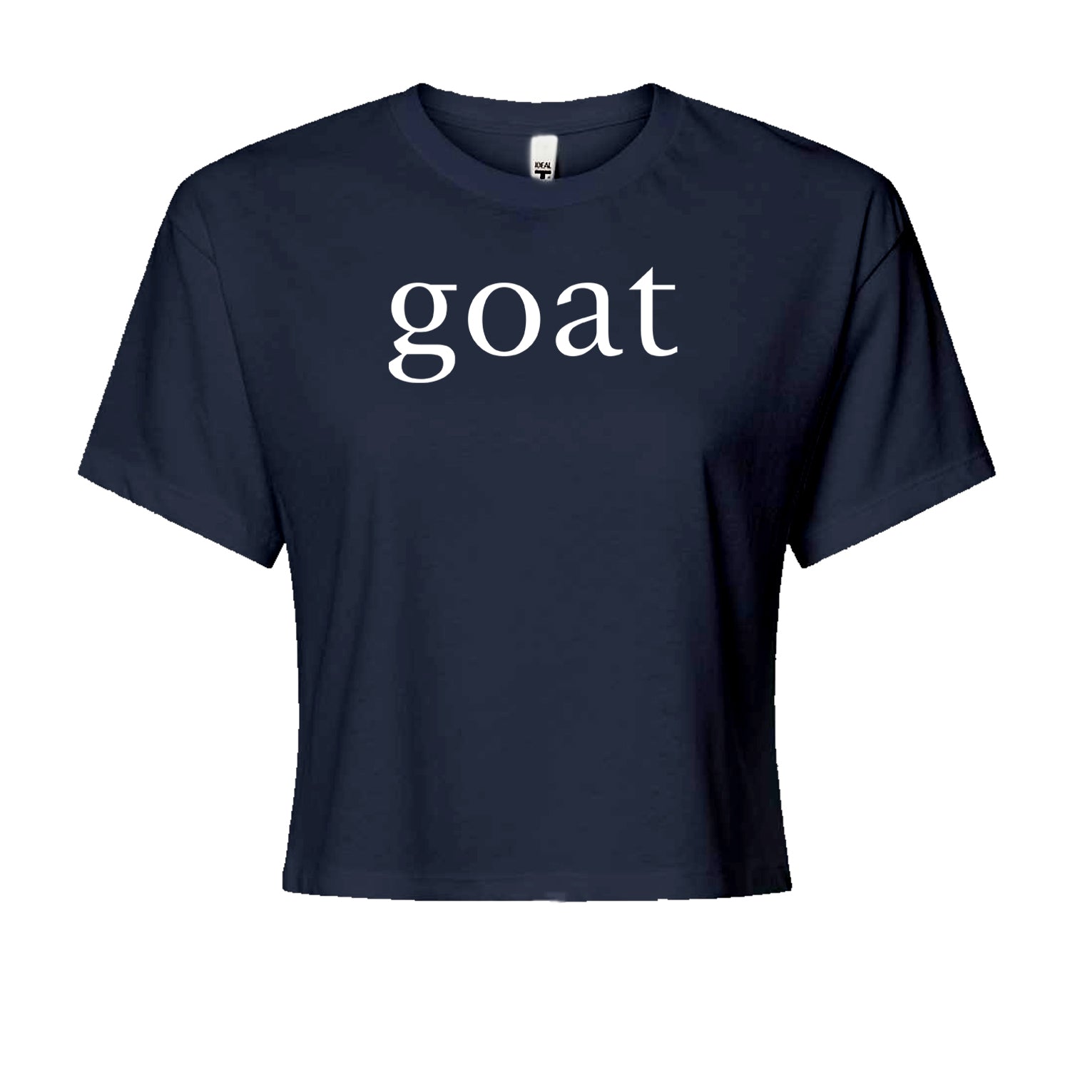 GOAT - Greatest Of All Time  Cropped T-Shirt Navy Blue