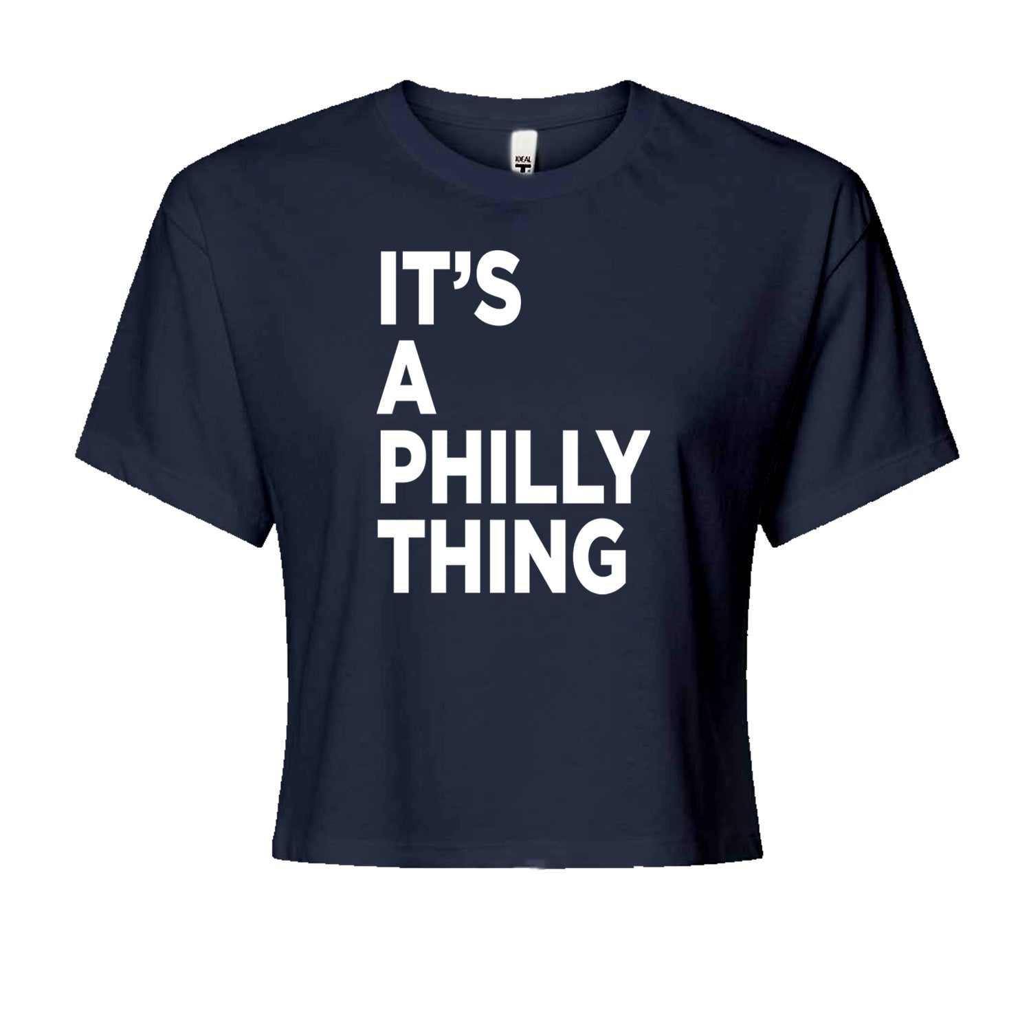 PHILLY It's A Philly Thing Cropped T-Shirt Navy Blue