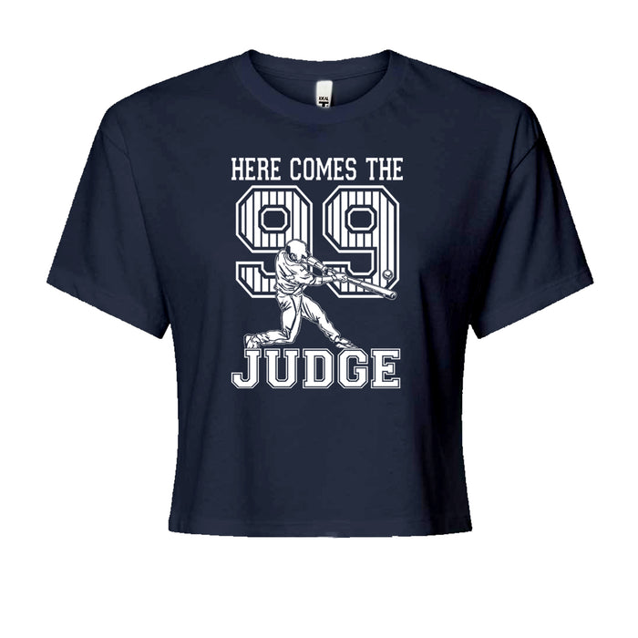 Here Comes The Judge 99 NY Baseball  Cropped T-Shirt