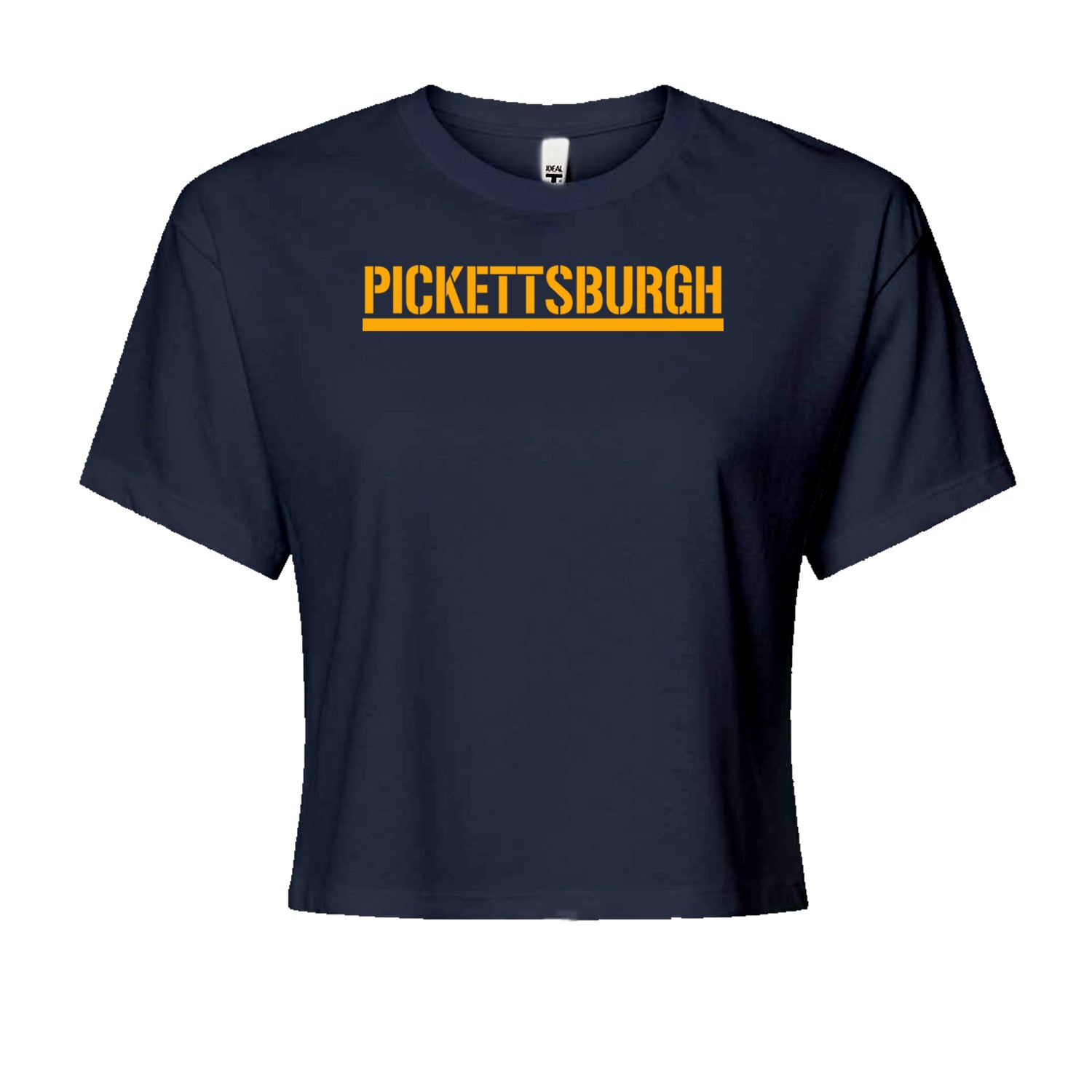 Pickettsburgh Pittsburgh Football Cropped T-Shirt Navy Blue