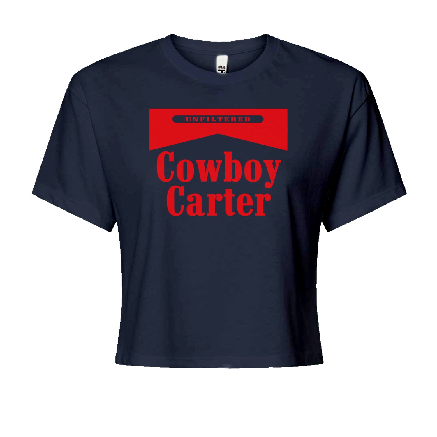 Cowboy Karter Country Act TwoCropped T-Shirt Navy Blue