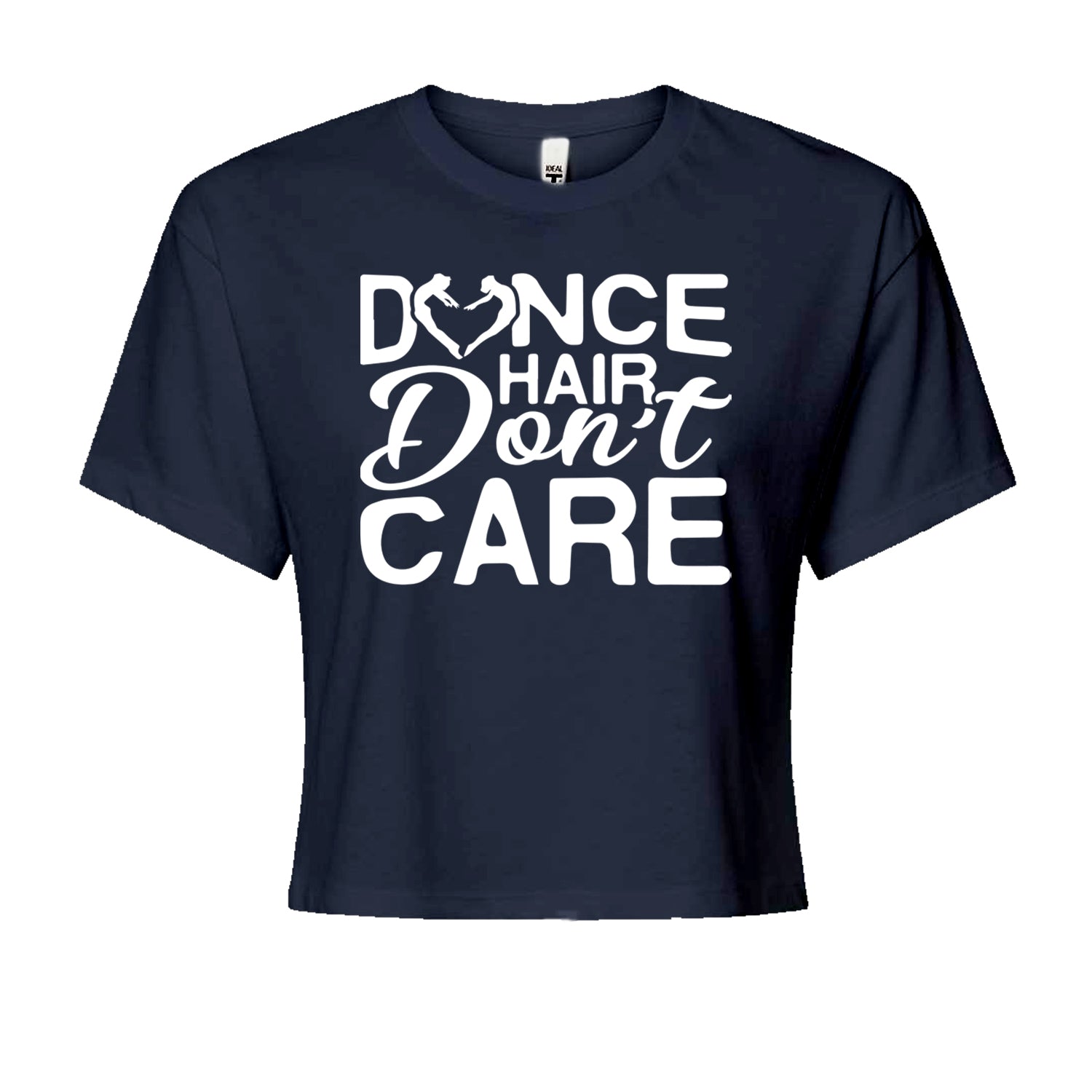 Dance Hair Don't Care Cropped T-Shirt Navy Blue