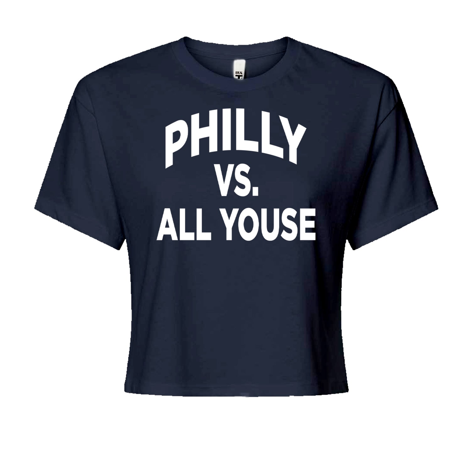 Philly Vs. All Youse Philly Thing Cropped T-Shirt Navy Blue