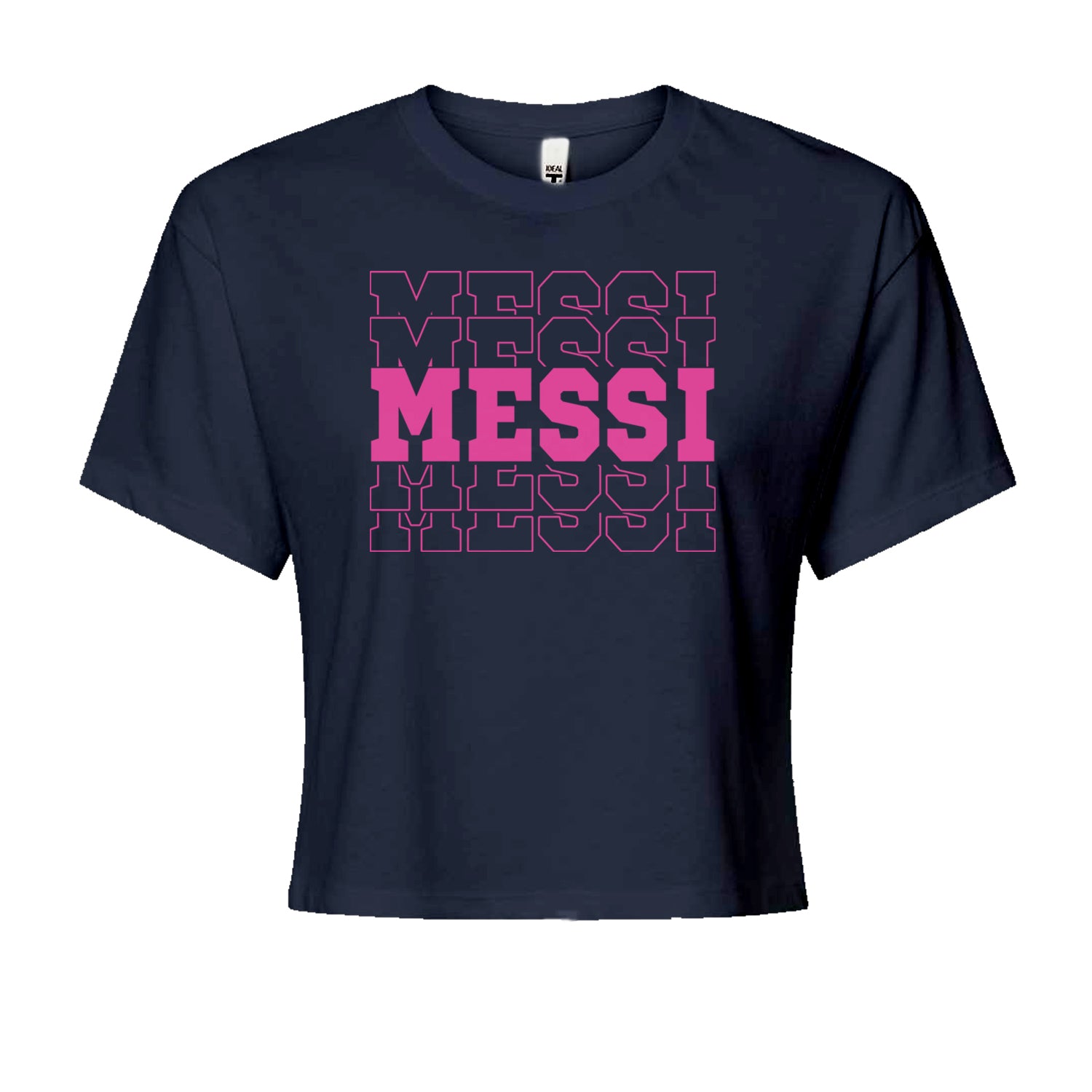 Messi Miami Futbol Cropped T-Shirt Navy Blue