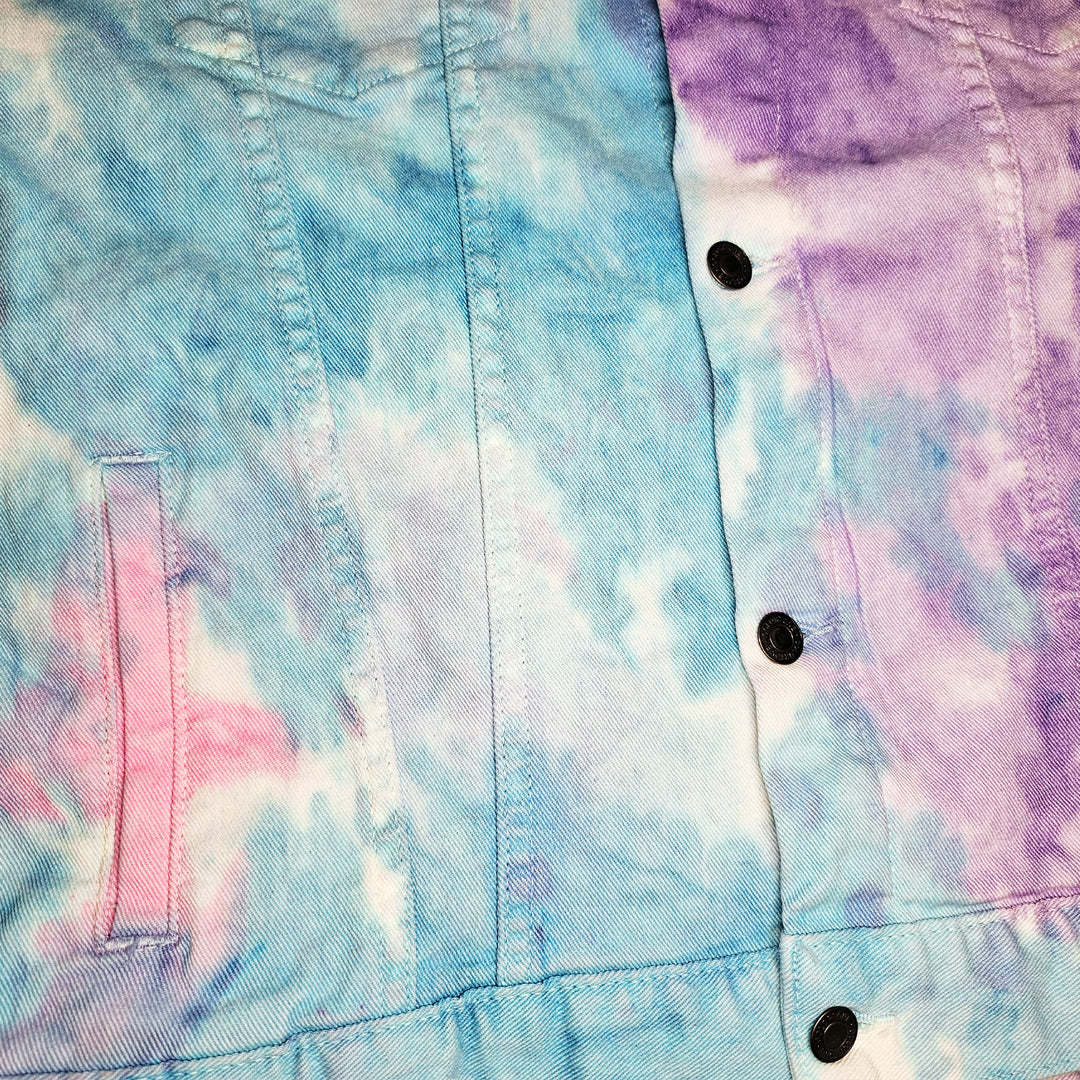 Swift 89 Birth Year Music Fan Lover Era Tie-Dye Denim Jacket