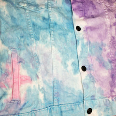 Swift 89 Birth Year Music Fan Lover Era Tie-Dye Denim Jacket