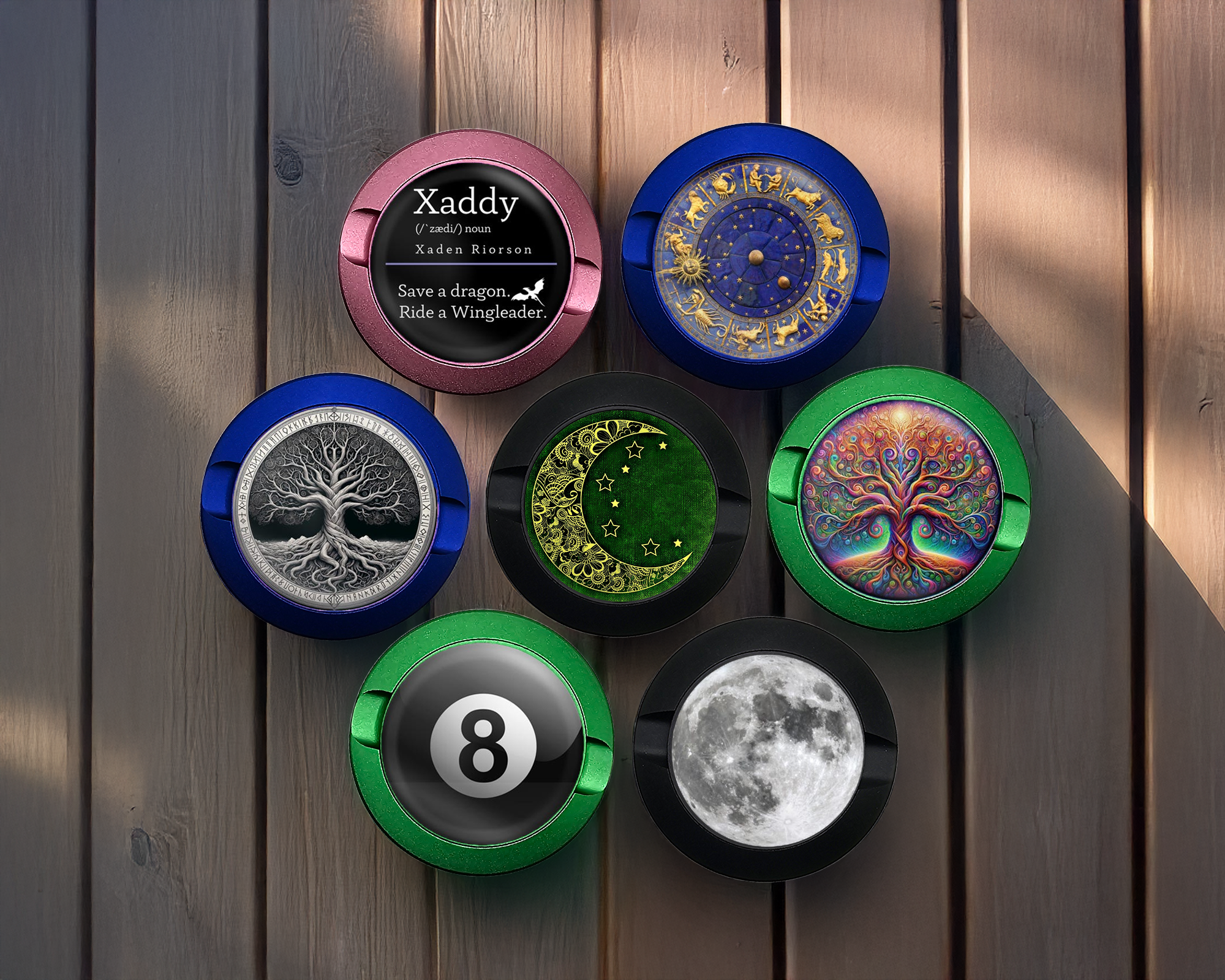 Zyn Storage Case Witchy Cosmic Sigil Mandala Black