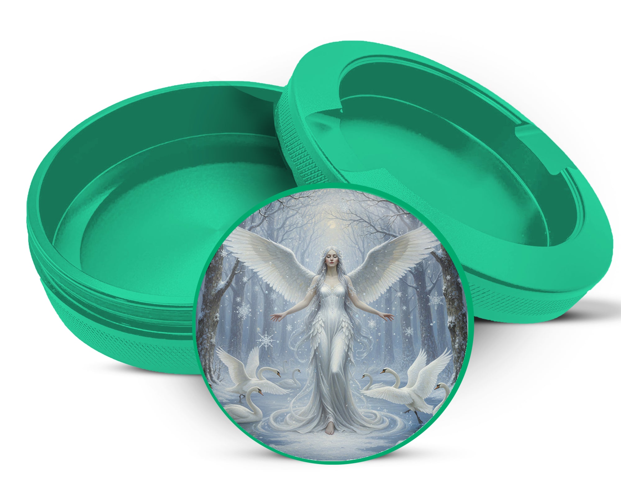 Green Winter Swan Queen Angel Zyn Storage Case