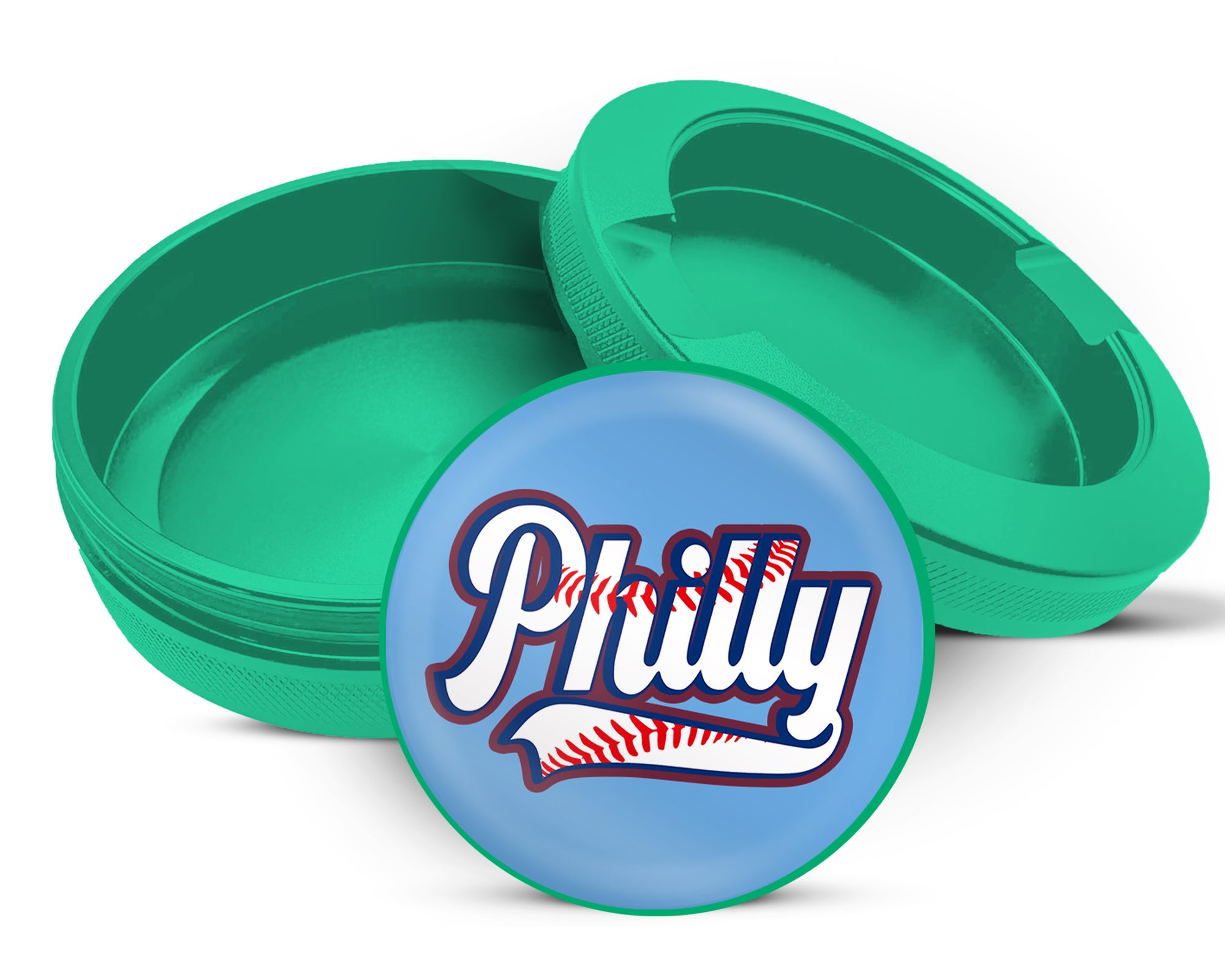 Green Philly Baseball Stitching Zyn Storage Case