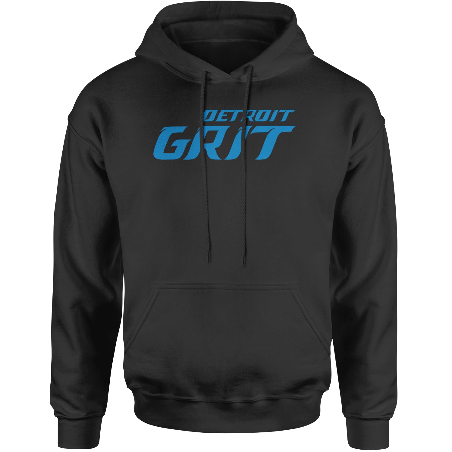 Grit Detroit Football Hard Knocks Adult Hoodie Sweatshirt Charcoal Grey