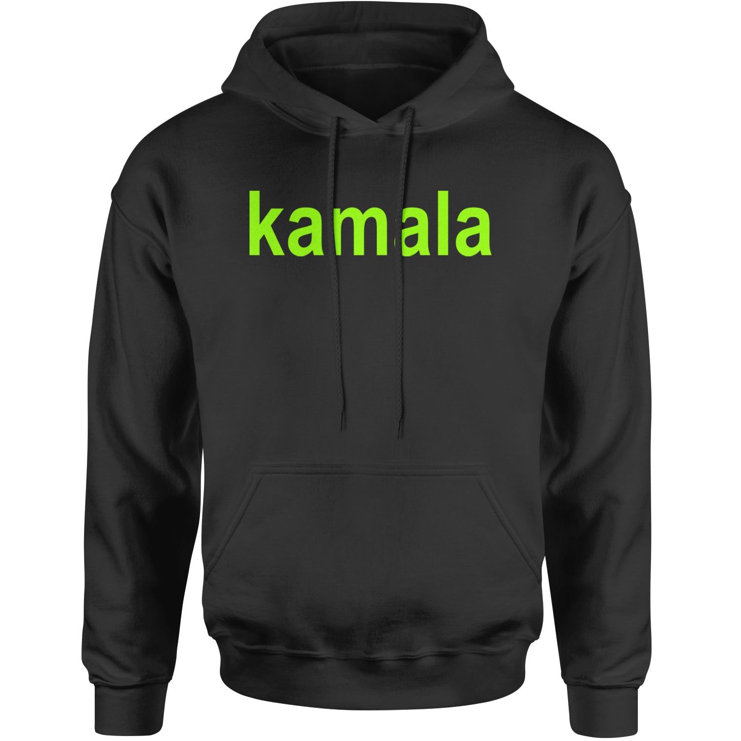 Kamala Bright Green Brat Coconut Tree Adult Hoodie Sweatshirt Black