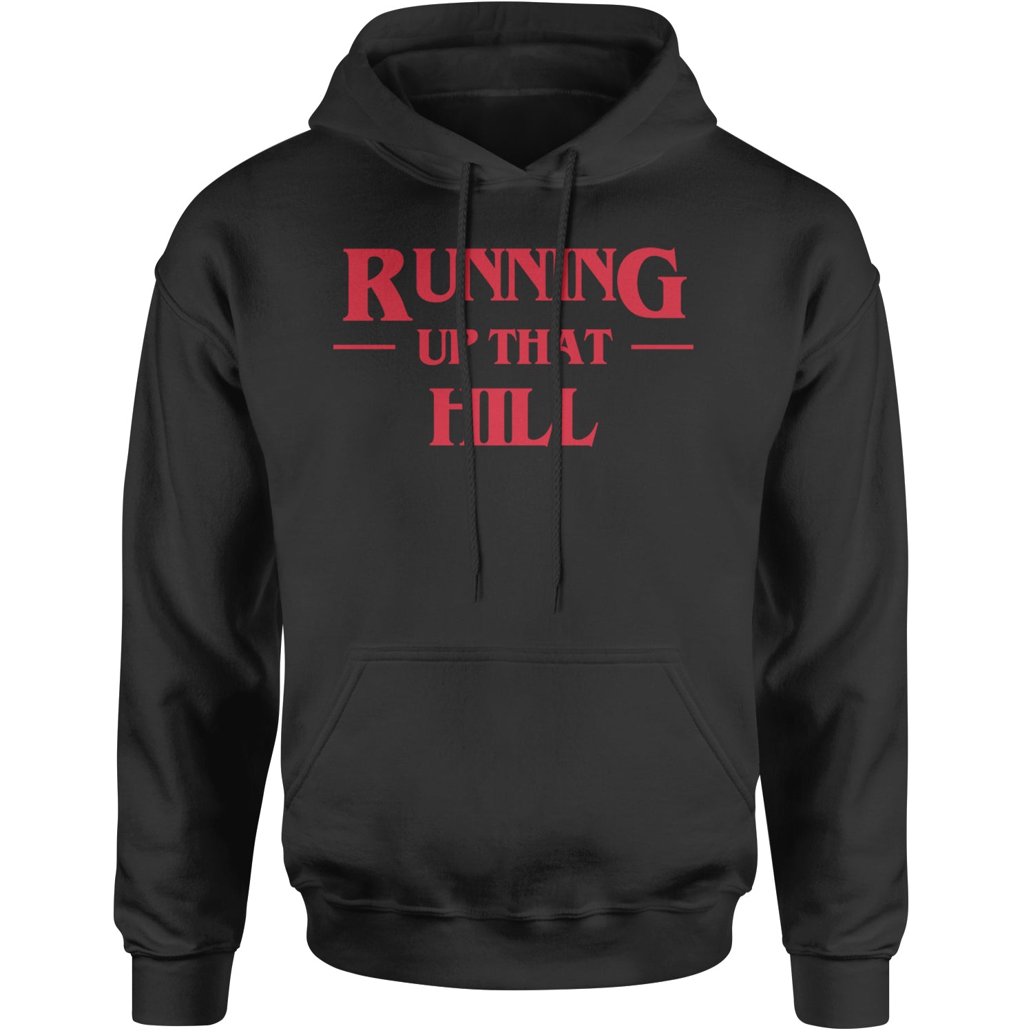 Running Up That Hill Adult Hoodie Sweatshirt Black