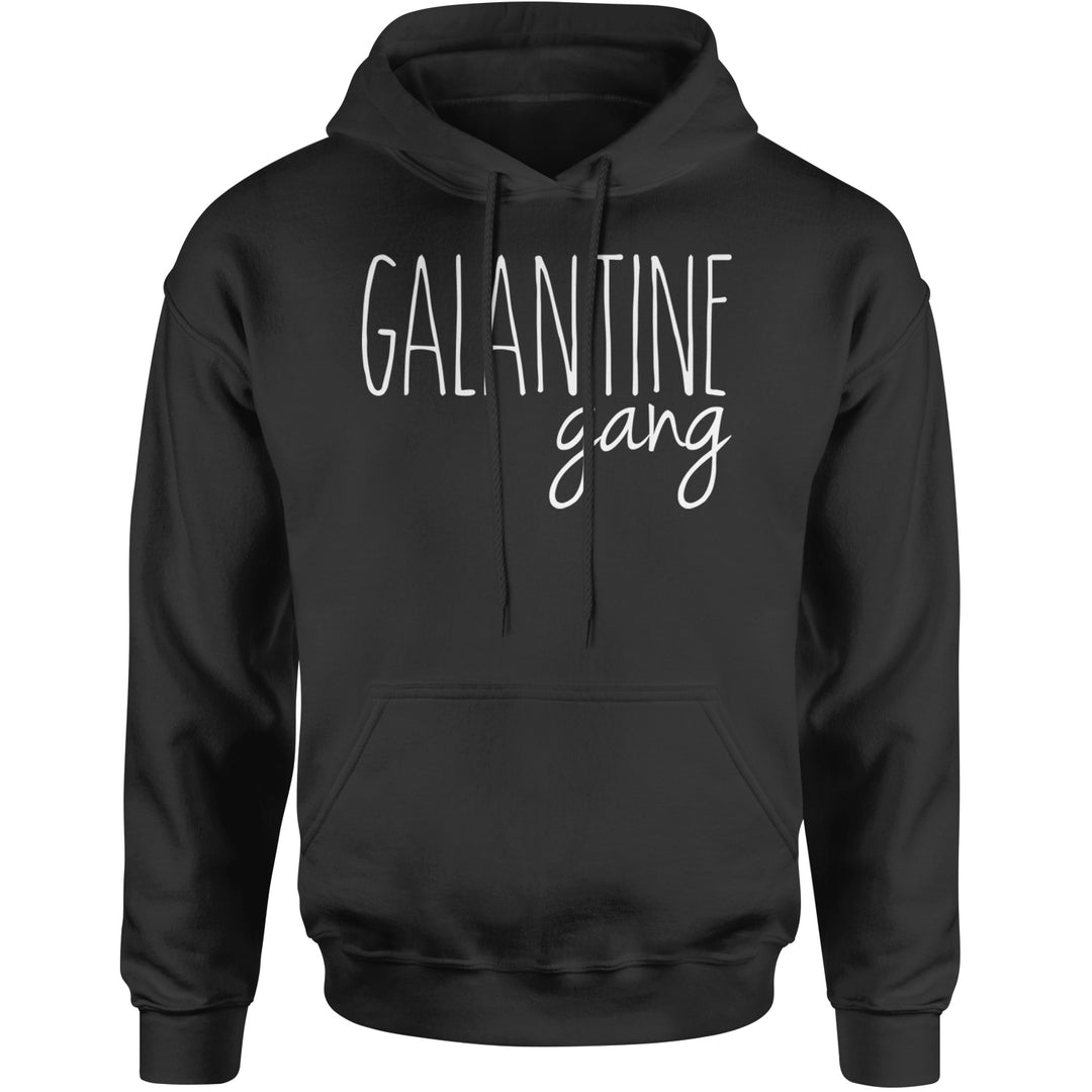 Galentine Gang Valentine's Shirt Adult Hoodie Sweatshirt Black