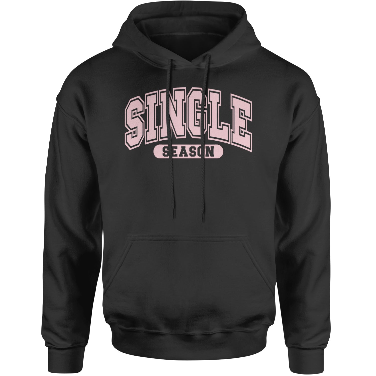 Single Season Valentine's Day Adult Hoodie Sweatshirt Charcoal Grey