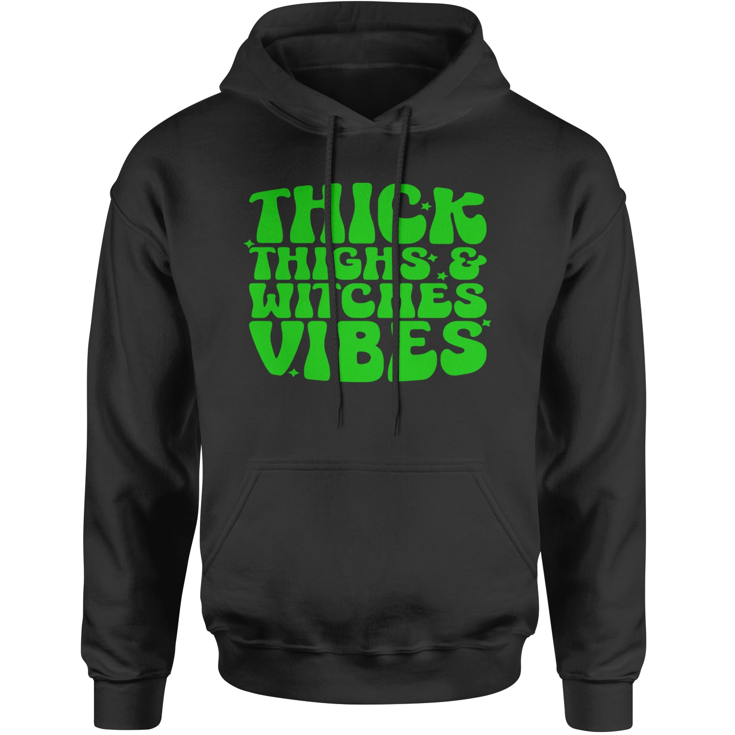 Thick Thighs And Witches Vibes Adult Hoodie Sweatshirt Black