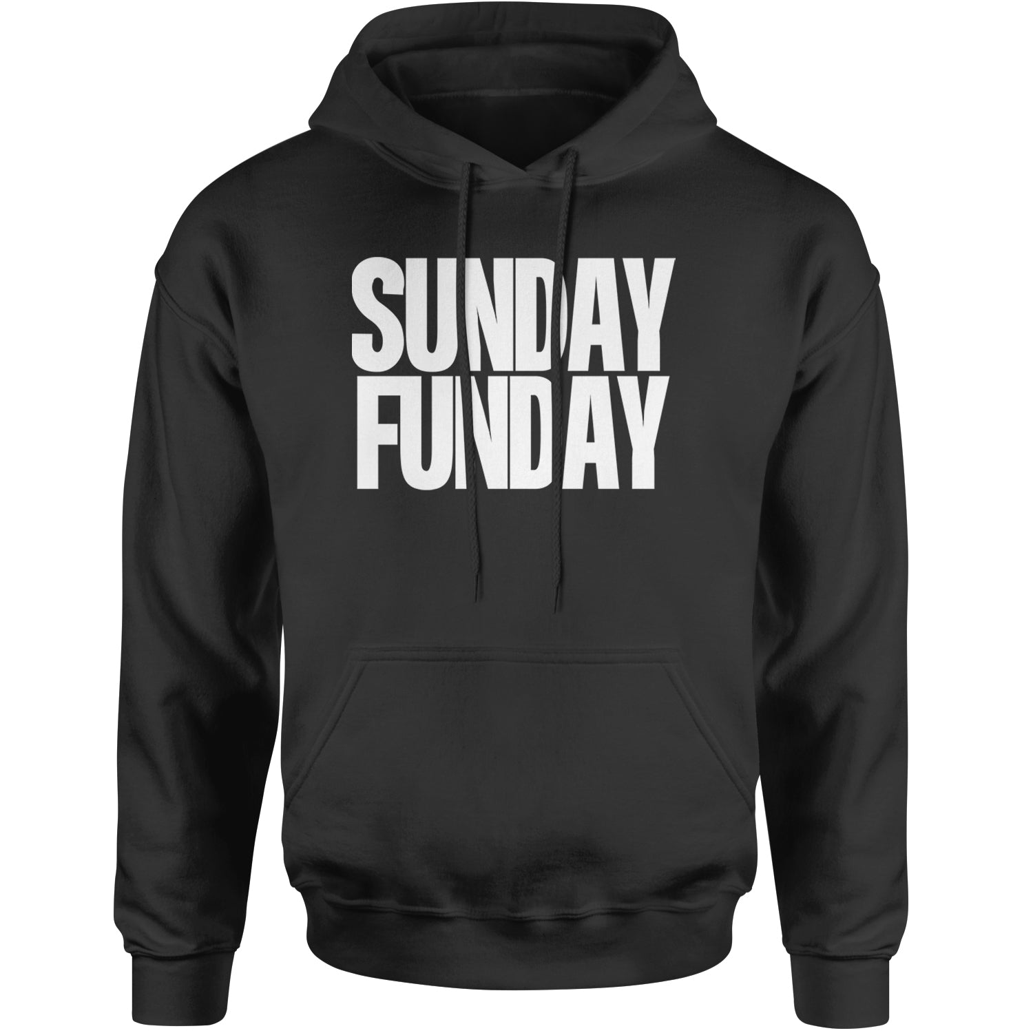Sunday Funday  Adult Hoodie Sweatshirt Black