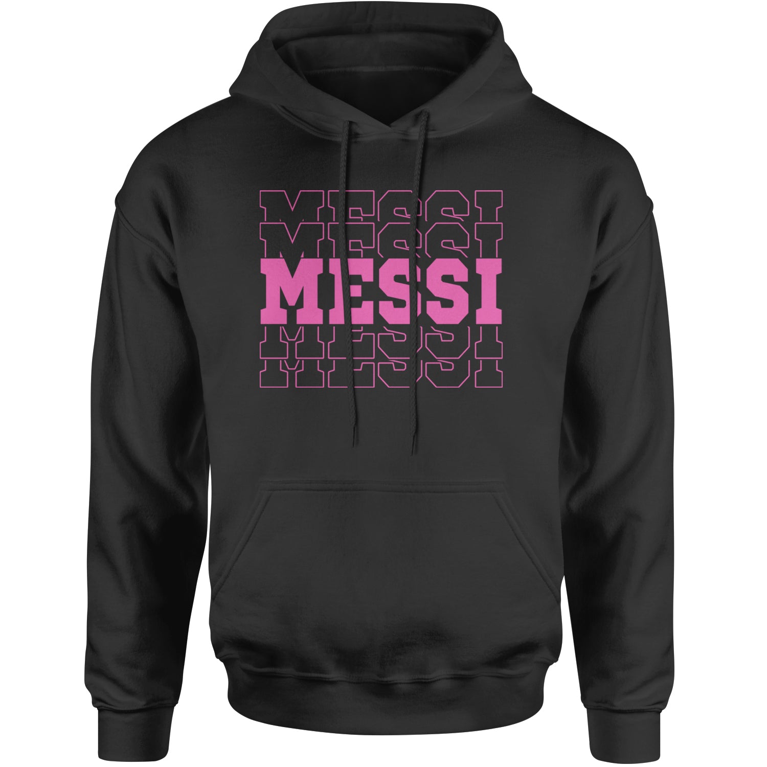 Messi Miami Futbol Adult Hoodie Sweatshirt Black