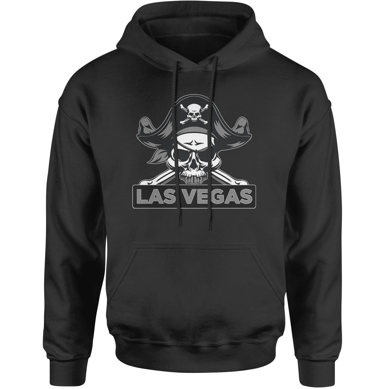 Raider Skull Straight Outta Las Vegas Adult Hoodie Sweatshirt Black