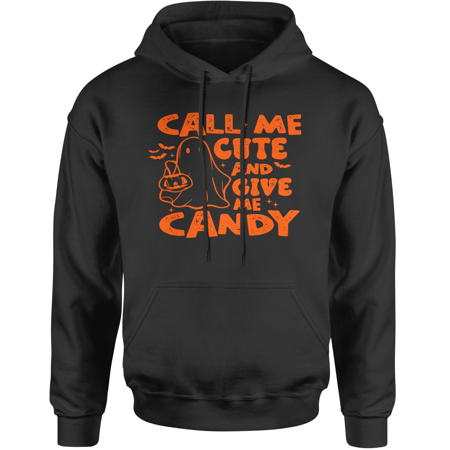 Call Me Cute And Give Me Candy Adult Hoodie Sweatshirt Black