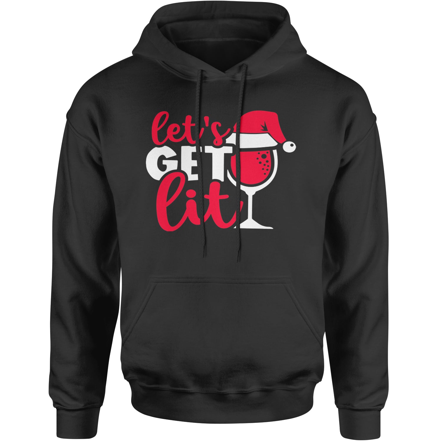 Let’s Get Lit Adult Hoodie Sweatshirt Black