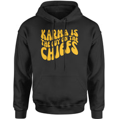 Karma Is The Guy On The Chiefs Boyfriend Adult Hoodie Sweatshirt Black