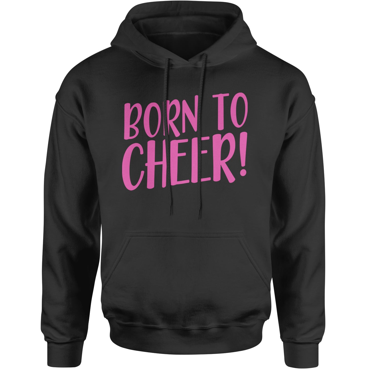 Born To Cheer Adult Hoodie Sweatshirt Black