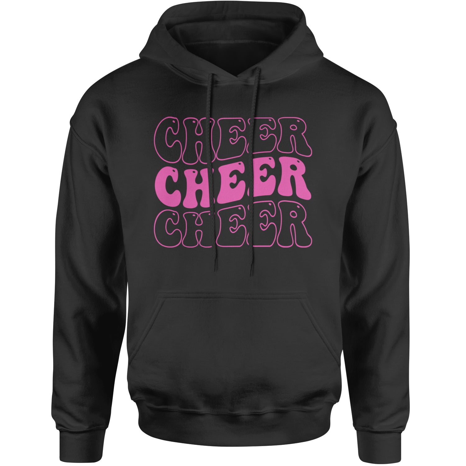 Cheer Cheer Cheer Adult Hoodie Sweatshirt Black